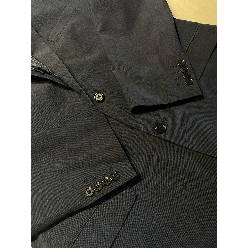 Alfani 40-42R Slim Royal Cobalt Blue Nailhead Casual Blazer Sport Suit Jacket - Picture 8 of 16